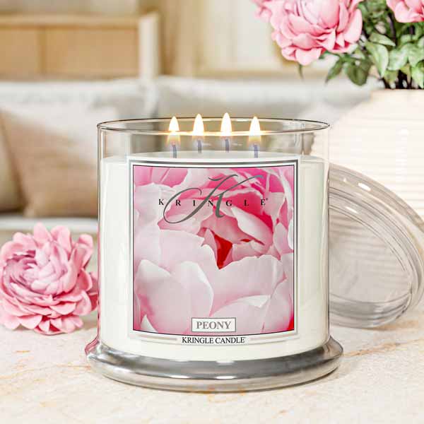 Peony XL Jar 4-Wick NEW! | Soy Candle - Kringle Candle Israel