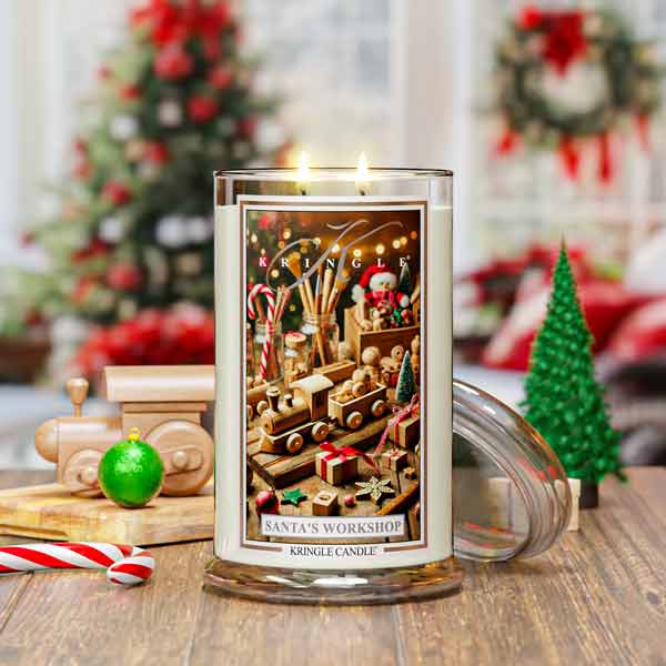 Santa’s Workshop Large Jar | Soy Candle - Kringle Candle Israel