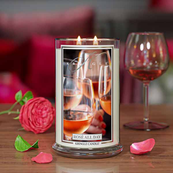 Rosé All Day Large Jar | Soy Candle - Kringle Candle Israel