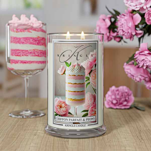 Chiffon Parfait Peony Large Jar NEW! | Soy Candle - Kringle Candle Israel
