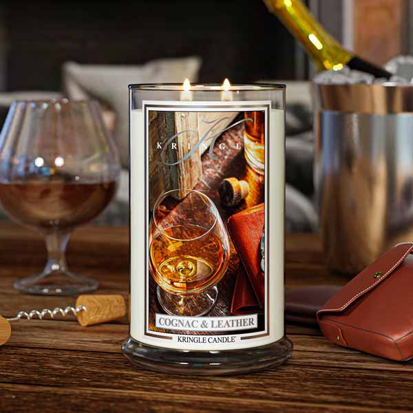 Cognac & Leather Large Jar | Soy Candle