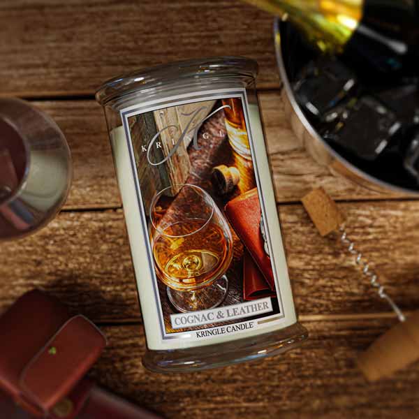Cognac & Leather Large Jar | Soy Candle
