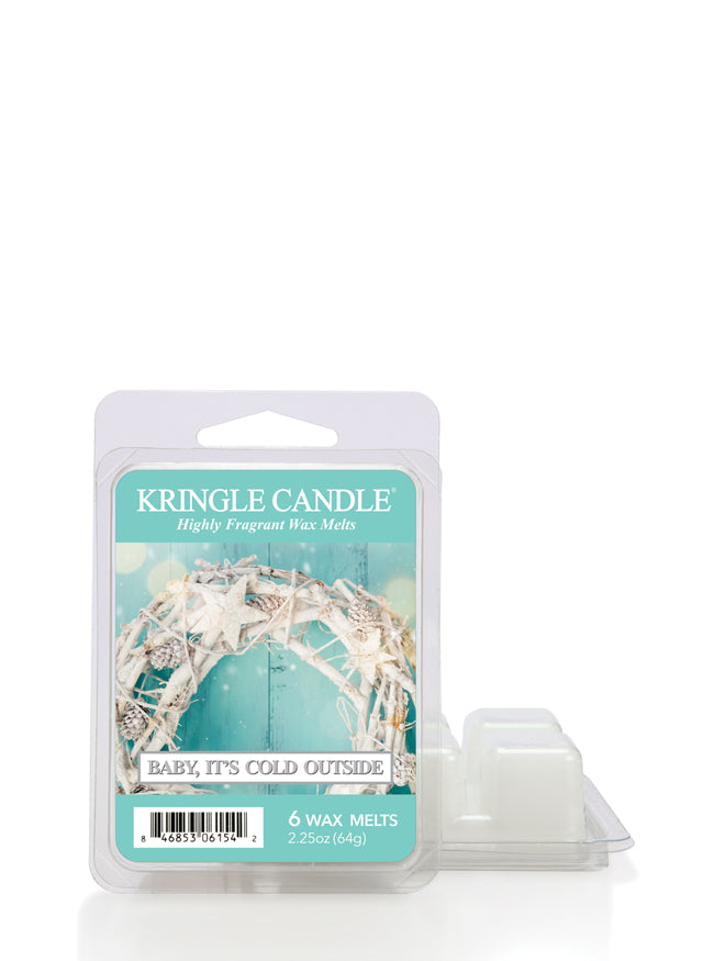 Kringle Candle wax melt package with a winter wreath design on a white background
