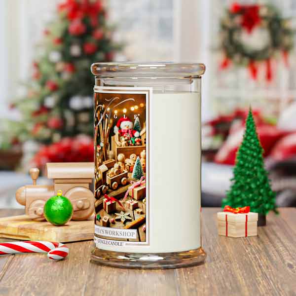 Santa’s Workshop Large Jar | Soy Candle - Kringle Candle Israel