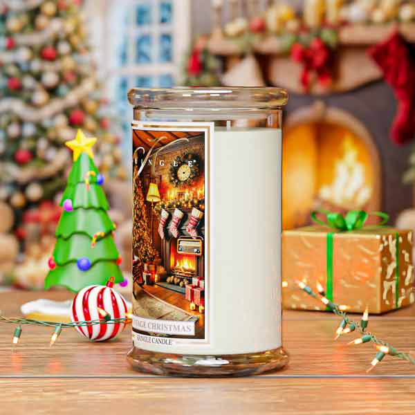 Vintage Christmas Large Jar | Soy Candle - Kringle Candle Israel