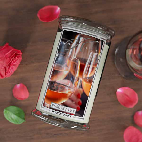 Rosé All Day Large Jar | Soy Candle - Kringle Candle Israel