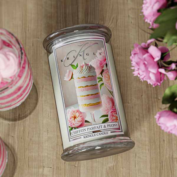 Chiffon Parfait Peony Large Jar NEW! | Soy Candle - Kringle Candle Israel