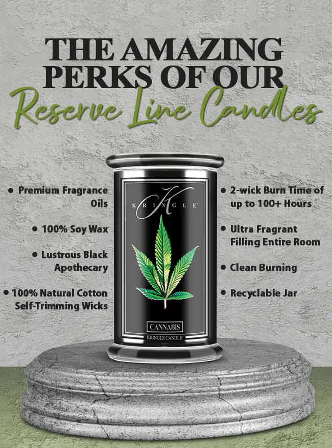 Cannabis Black Jar | Soy Candle - Kringle Candle Israel