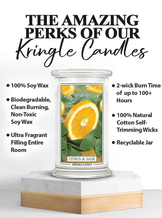 Citrus and Sage | Soy Candle - Kringle Candle Israel
