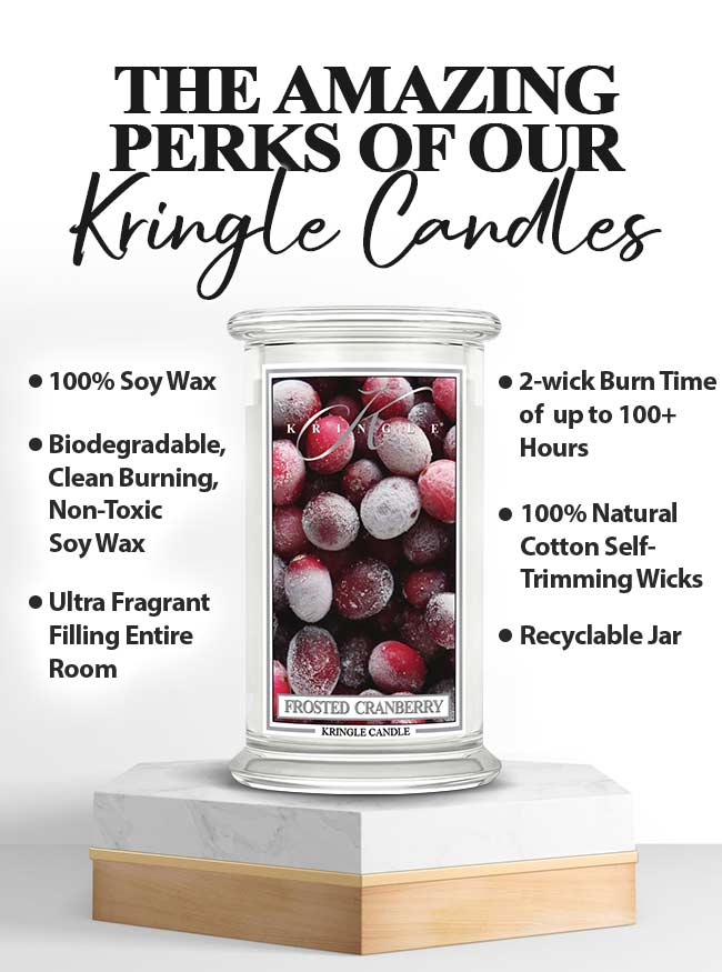 Frosted Cranberry I Soy Candle - Kringle Candle Israel