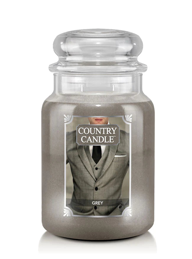 Grey Large Jar | Soy  Candle - Kringle Candle Israel