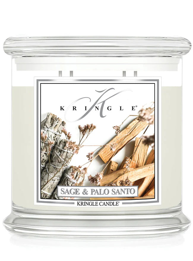 Sage & Palo Santo XL Jar 4-Wick NEW! | Soy Candle - Kringle Candle Israel