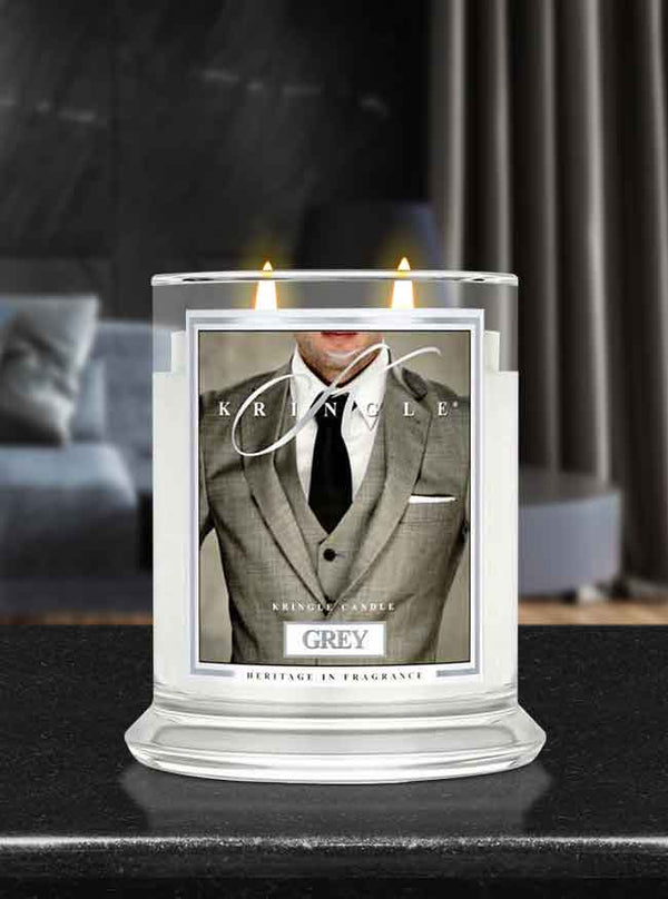 Grey Medium  | Soy Candle - Kringle Candle Israel