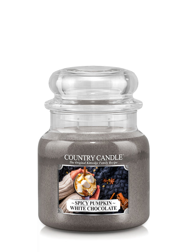 Spicy Pumpkin White Chocolate Medium Jar Candle - Kringle Candle Israel