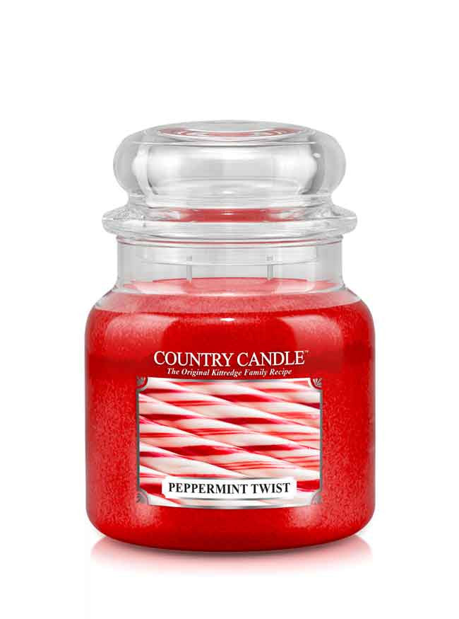 Peppermint Twist Medium Jar Candle - Kringle Candle Israel