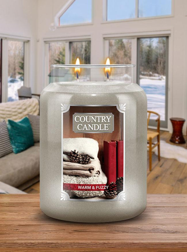Warm & Fuzzy Country Large Jar Candle - Kringle Candle Israel