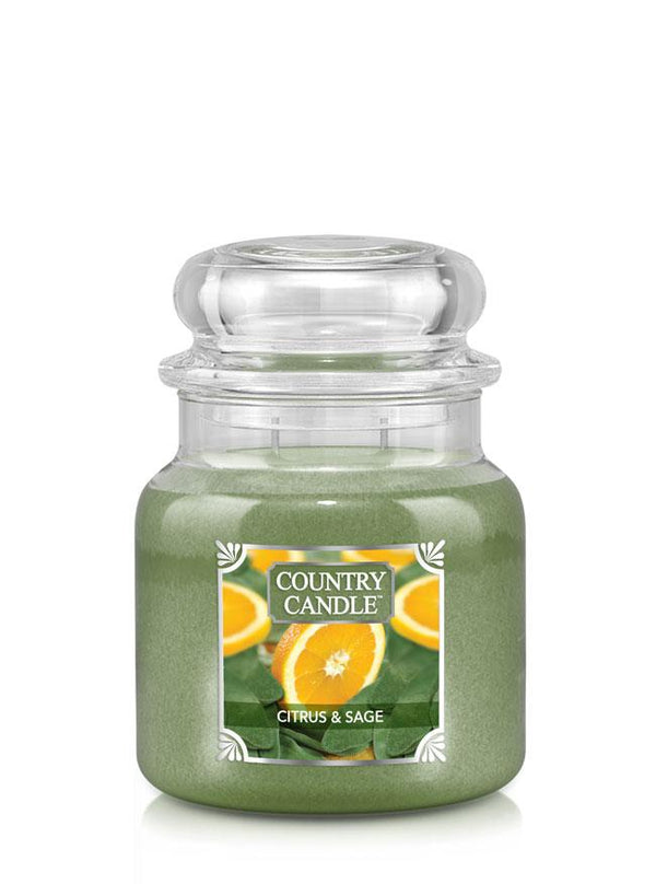Citrus & Sage Medium Jar Candle - Kringle Candle Israel