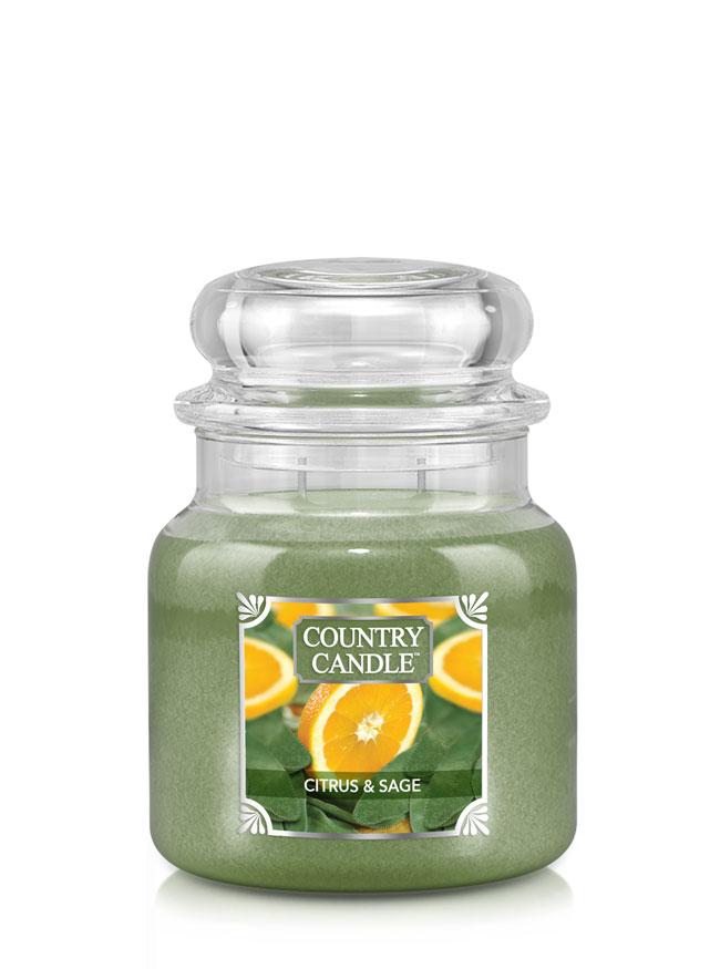 Citrus & Sage Medium Jar Candle - Kringle Candle Israel