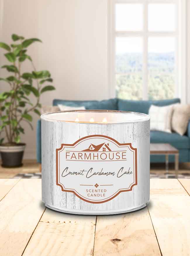 Farmhouse Coconut Cardamom Cake - Kringle Candle Israel