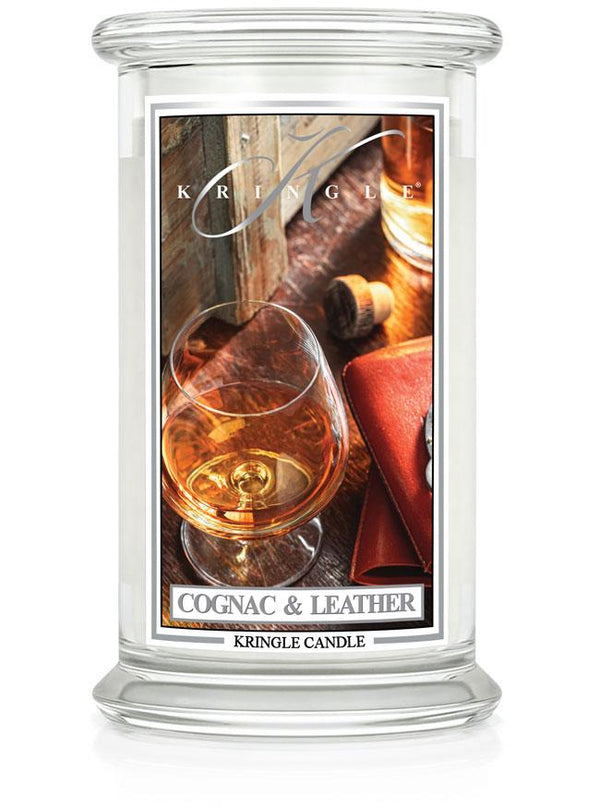 Cognac & Leather Large Classic Jar | Soy Candle