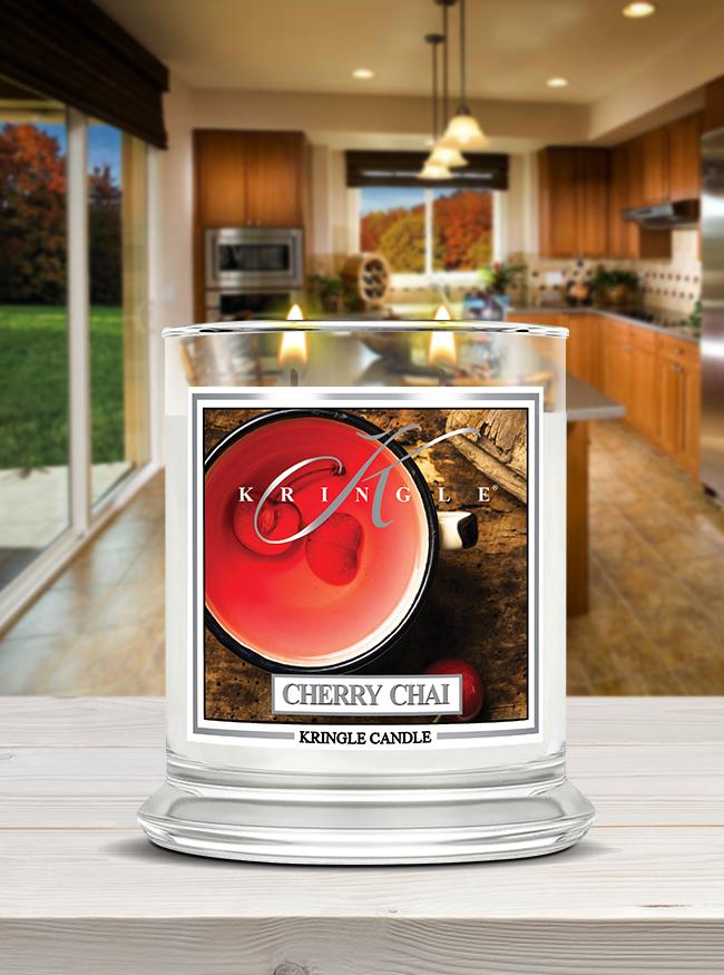 Cherry Chai Medium Classic Jar | Soy Candle - Kringle Candle Israel