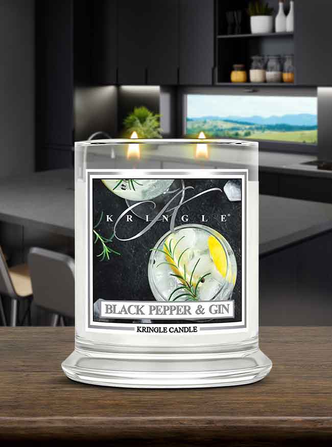 Black Pepper & Gin Medium Classic Jar - Kringle Candle Israel