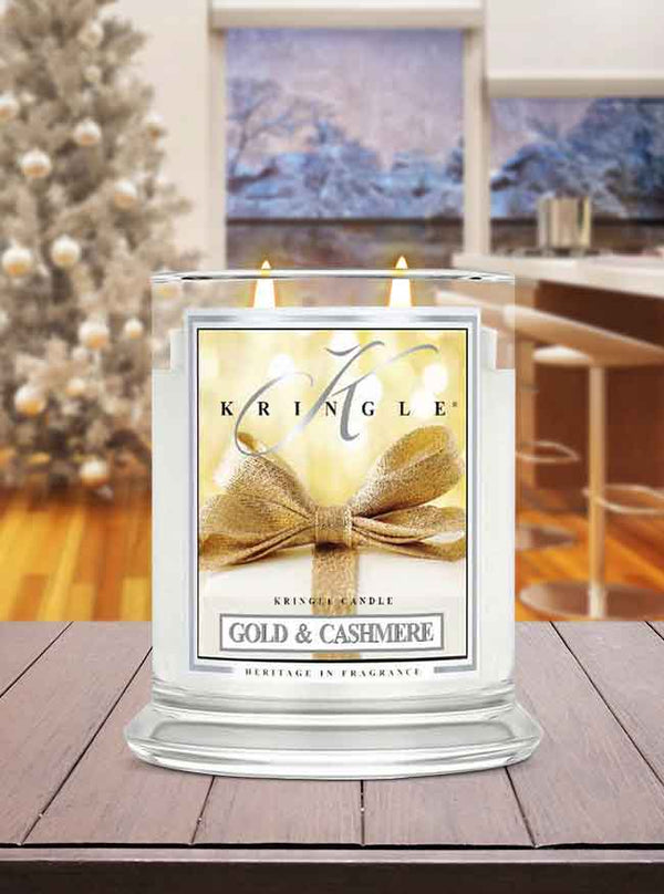 Gold & Cashmere  Medium Classic Jar - Kringle Candle Israel